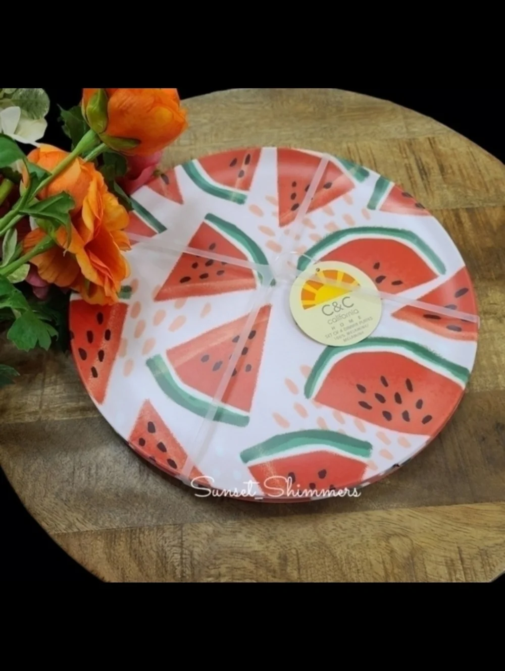 4PC set Watermelon C&C California Home Melamine 11